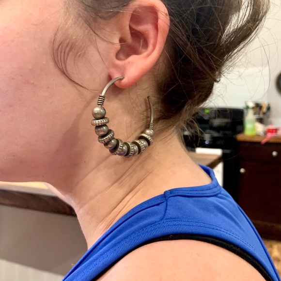 Genuine Silver Hoops - Picture 2 of 3